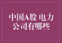 中国A股电力公司大盘点：从电老虎到电萌萌