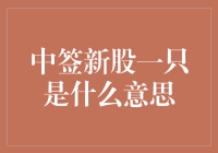 什么是中签新股一只？