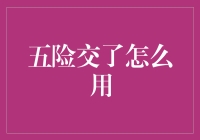 五险交了怎么用？难道是用来当摆设的吗？