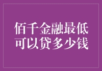 佰千金融：最低贷款额度揭秘，让你的小目标不再遥不可及