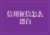 信用征信漂白：一种不道德的风险管理手段