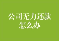 面对公司无力还款困境：策略与解决方案分析