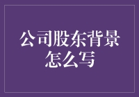 股东背景：如何用文采飞扬的方式把股东写得像一个武侠小说中的门派