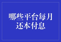 哪些方式可实现每月还本付息？互联网金融巨头平台深度解析