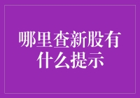 哪里查新股有什么提示？新手必备指南！