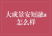 大成景安短融A：稳健理财新选择