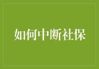 如何合法且策略性地中断社保：全面解析与建议