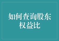 如何查询股东权益比？不如先学会假装自己是个财务高手