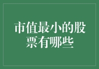 市值最小的股票：那些在股市角落默默绽放的小花们