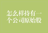 从原始小股到亿万富豪：怎样拥有一家公司原始股的轻松指南