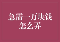 一万块钱？巧妇难为无米之炊，我为无钱之奇招