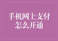 手机网上支付，真的那么难开通吗？