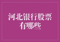 河北银行股票有哪些？揭秘隐藏在银袋子中的秘密！