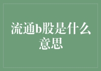 流通B股是什么意思？我是不是错过了一个亿？