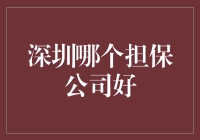 探索深圳担保公司：实力与信誉并重的选择