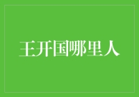 王开国究竟是哪国人？揭秘其身世之谜！