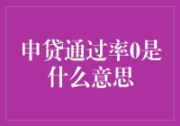 申贷通过率0？别逗了，这怎么可能！