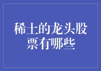 稀土矿石中的金子：龙头股票一览