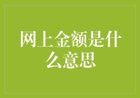 网上金额：数字世界的流通货币