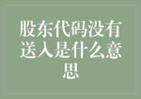 股东代码没有送入？难道是股东大会开成了编程竞赛？