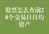 前20个交易日日均资产的查询方法：以股票为例