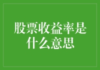 股票收益率：解读资本市场的收益密码