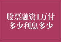 股票融资1万付多少利息？