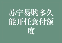 苏宁易购多久能开任意付额度：如何提前解锁购物新体验