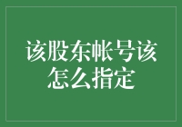 怎样正确地指定你的股东账号？