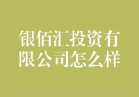 银佰汇投资有限公司怎么样？